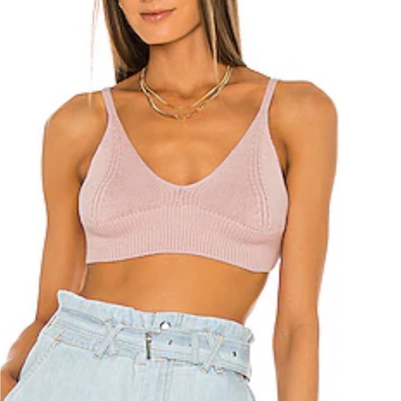 525 America NWT Women's Indigo Cotton Sweater Bralette Top size L - Picture 6 of 6